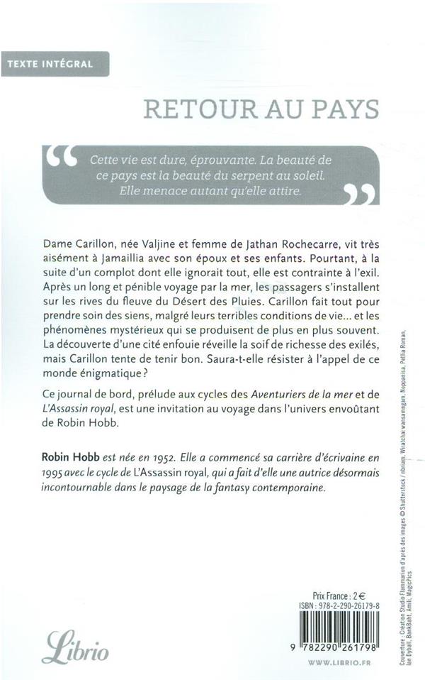 Quatrième de couverture de « Retour au pays »