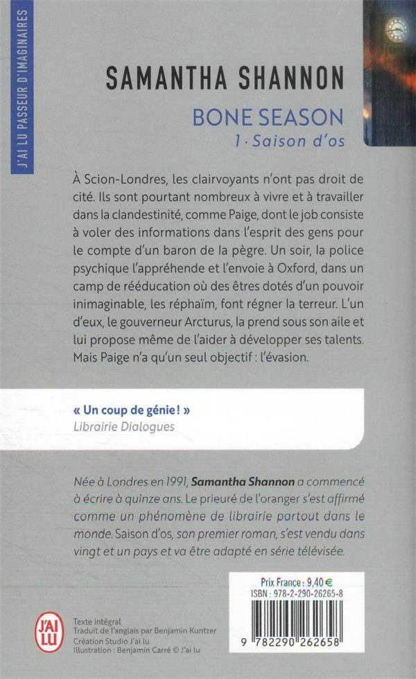 Quatrième de couverture de « Saison d'os : roman »