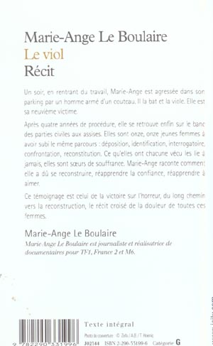 Quatrième de couverture de « LE VIOL »