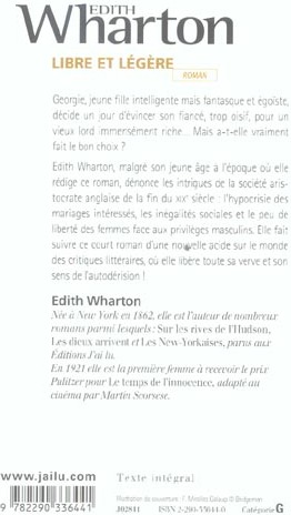 Quatrième de couverture de « Libre et légère »