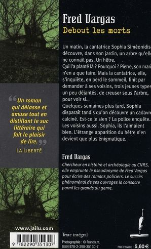 Quatrième de couverture de « DEBOUT LES MORTS »