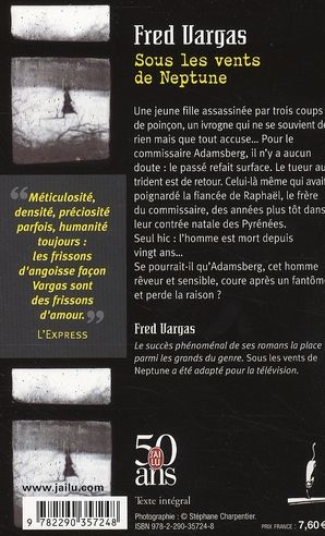 Quatrième de couverture de « SOUS LES VENTS DE NEPTUNE - UNE ENQUETE DU COMMISSAIRE ADAMSBERG »