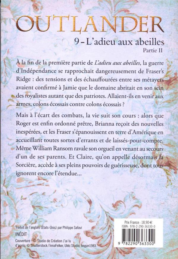 Quatrième de couverture de « L'adieu aux abeilles »