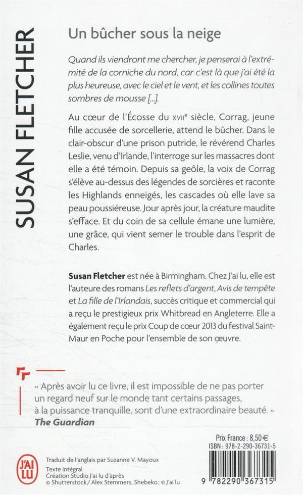 Quatrième de couverture de « UN BUCHER SOUS LA NEIGE »