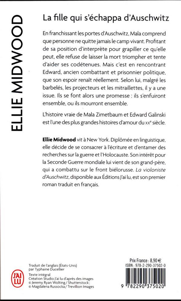 Quatrième de couverture de « La fille qui s'échappa d'Auschwitz : roman »