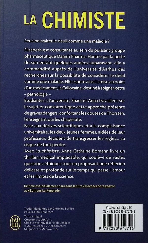 Quatrième de couverture de « LA CHIMISTE »