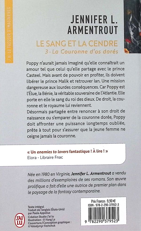 Quatrième de couverture de « LE SANG ET LA CENDRE - VOL03 - LA COURONNE D'OS DORES »