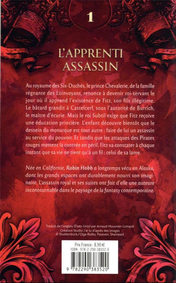 Quatrième de couverture de « L'ASSASSIN ROYAL - VOL01 - L'APPRENTI ASSASSIN »