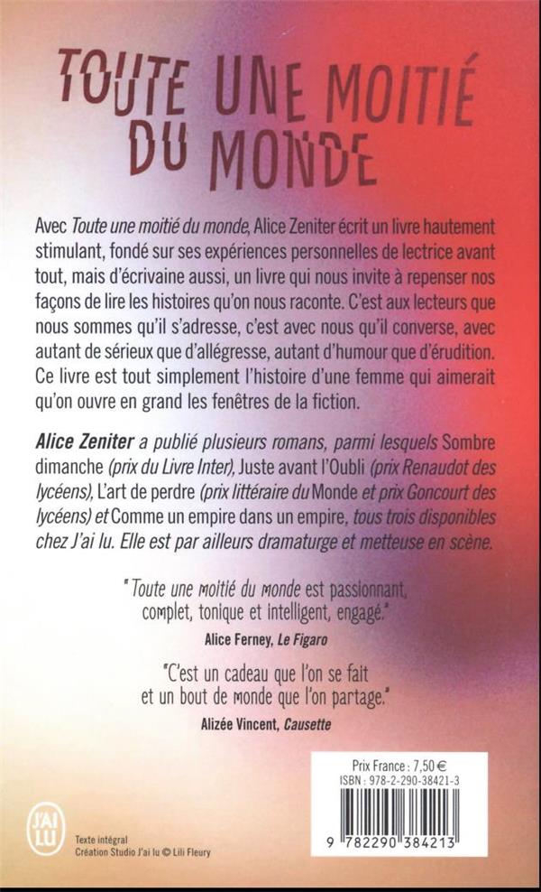 Quatrième de couverture de « Toute une moitié du monde »