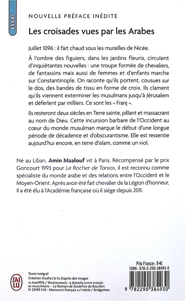 Quatrième de couverture de « Les croisades vues par les Arabes »