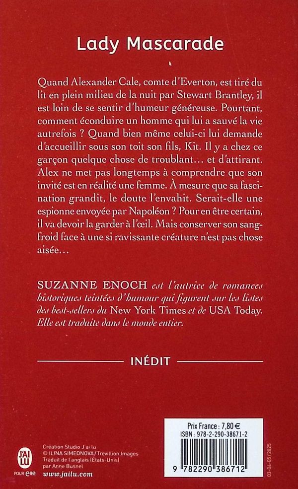 Quatrième de couverture de « Lady Mascarade »