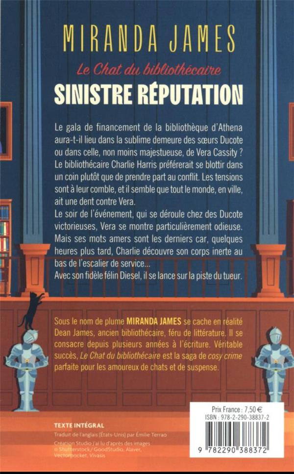 Quatrième de couverture de « Le Chat du bibliothécaire : sinistre réputation »