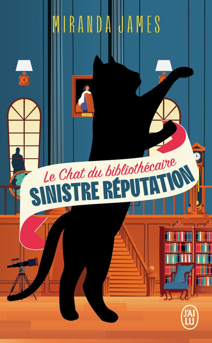 Couverture du livre « Le Chat du bibliothécaire : sinistre réputation » de Miranda James, librairie Les Contes Infusés à Corte