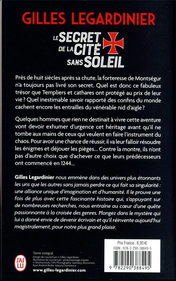 Quatrième de couverture de « Le secret de la cité sans Soleil »