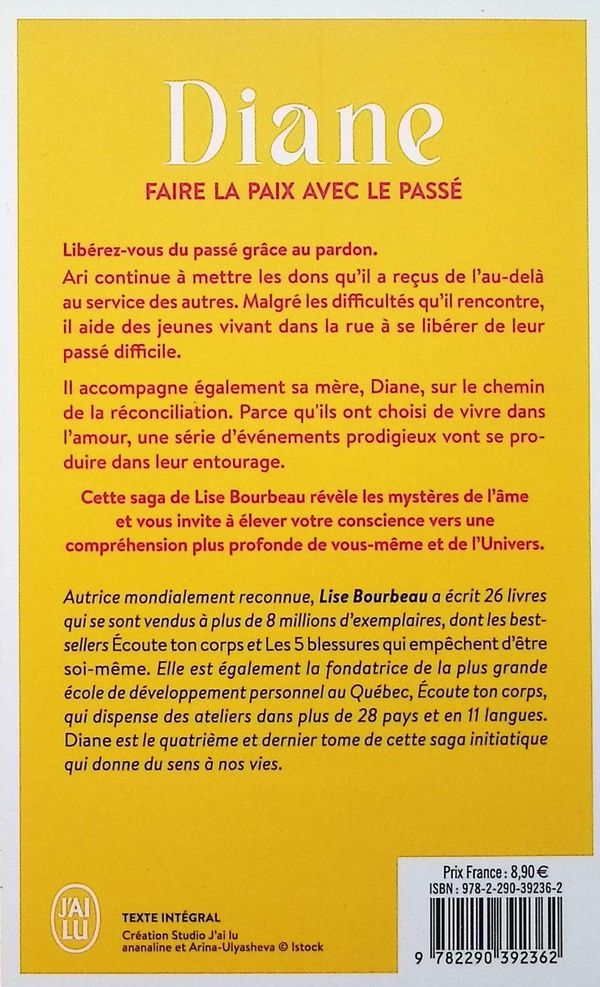 Quatrième de couverture de « Diane : faire la paix avec le passé »