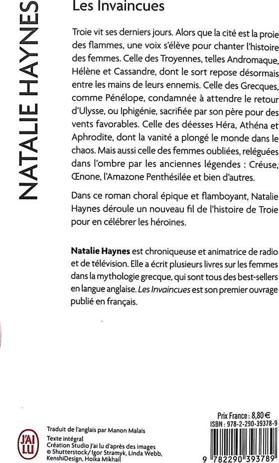Quatrième de couverture de « LES INVAINCUES »