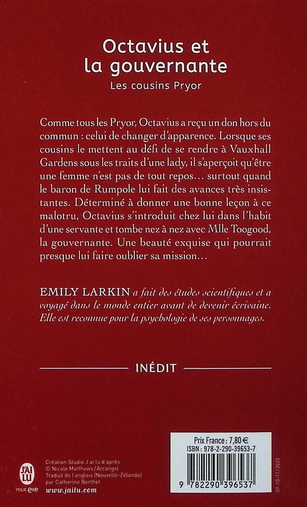 Quatrième de couverture de « Octavius et la gouvernante »
