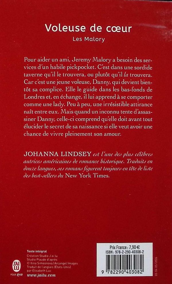 Quatrième de couverture de « Voleuse de coeur : Les Malory 7 »