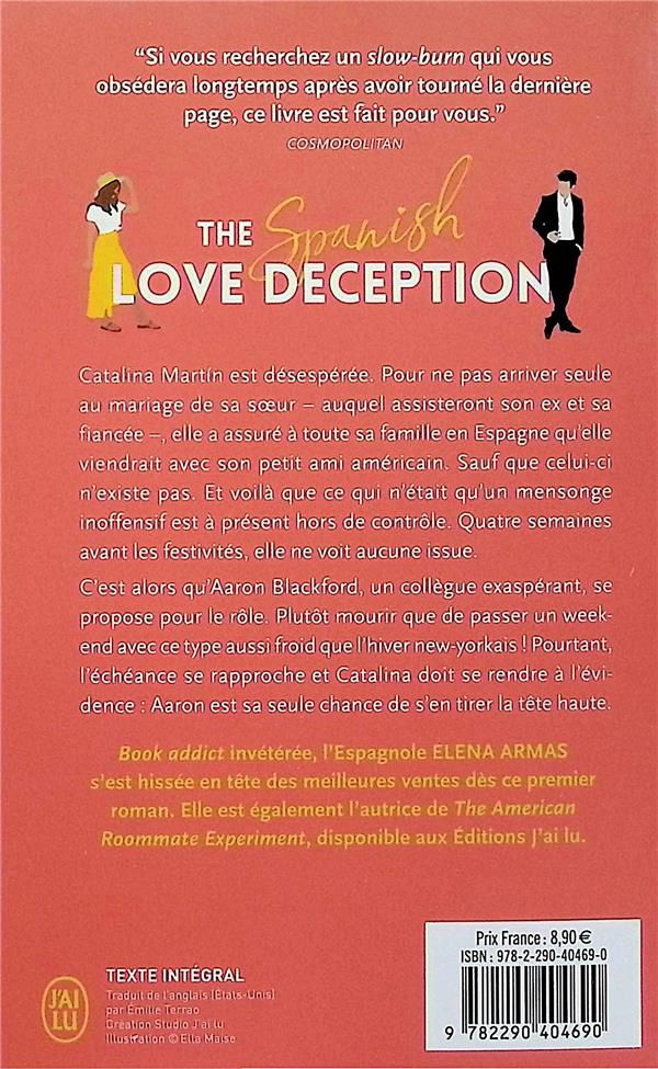 Quatrième de couverture de « THE SPANISH LOVE DECEPTION »