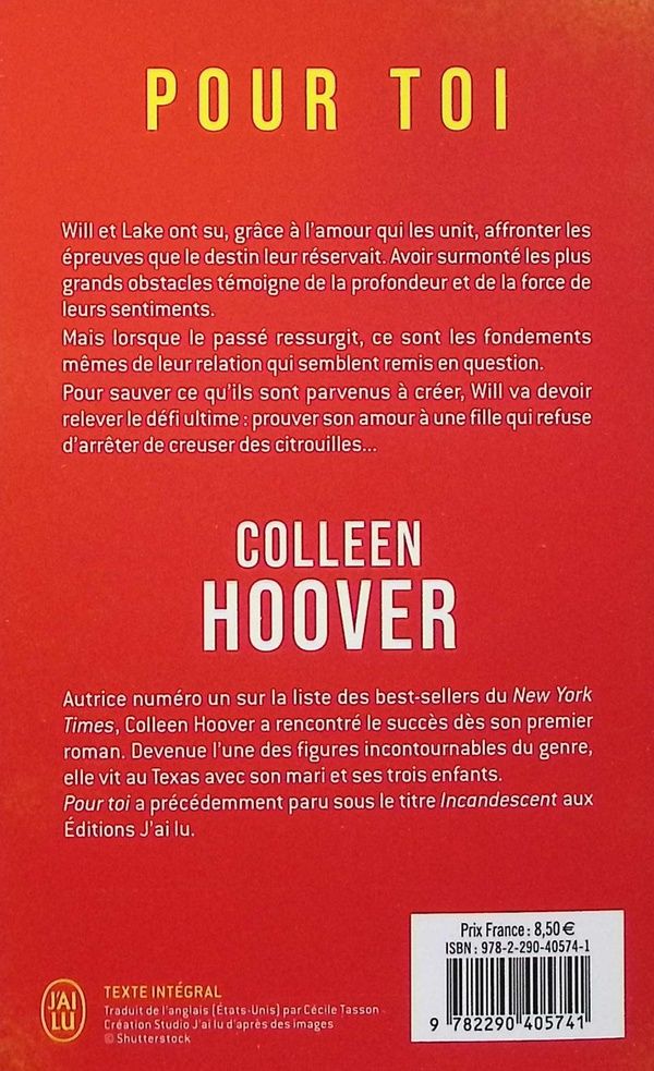 Quatrième de couverture de « Pour toi »
