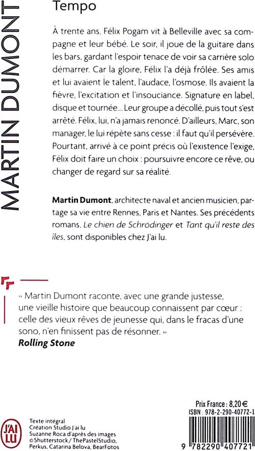 Quatrième de couverture de « Tempo »