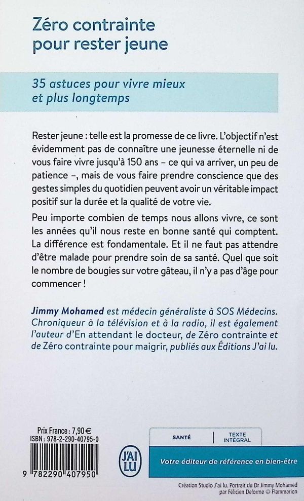 Quatrième de couverture de « Zéro contrainte pour rester jeune : il n'y a pas d'âge pour commencer ! »
