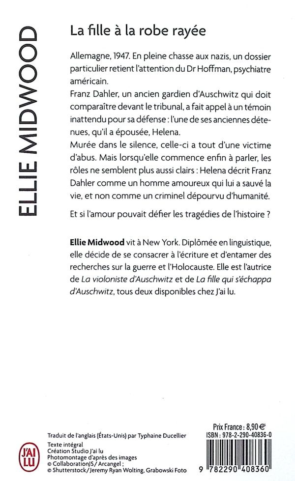 Quatrième de couverture de « La fille à la robe rayée »