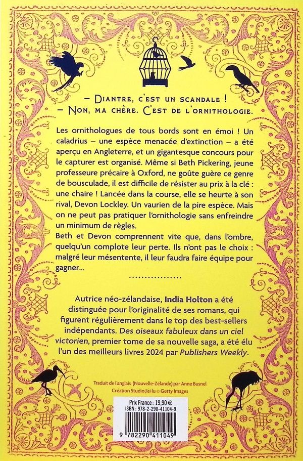 Quatrième de couverture de « Des oiseaux fabuleux dans un ciel victorien »