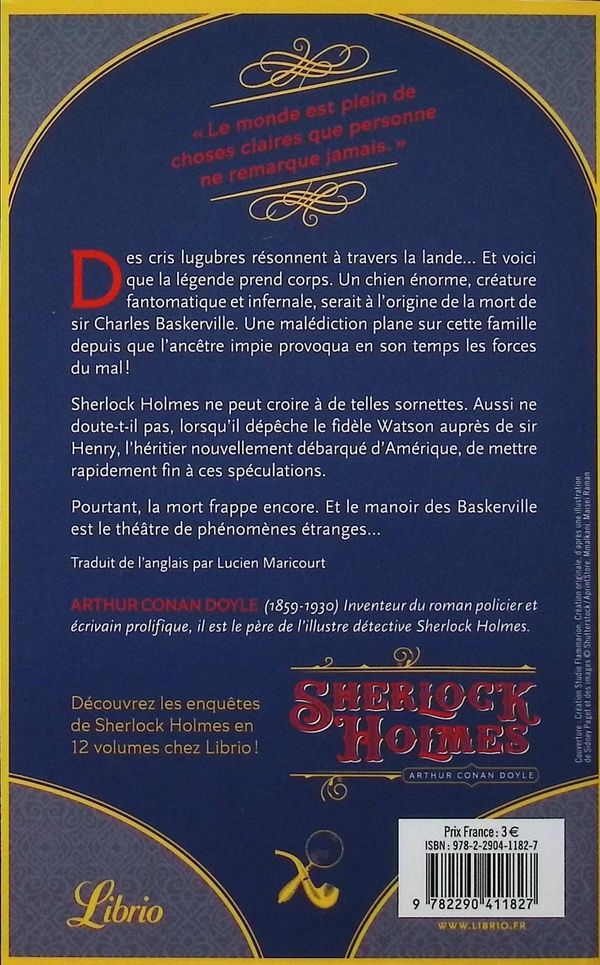 Quatrième de couverture de « Le chien des Baskerville »