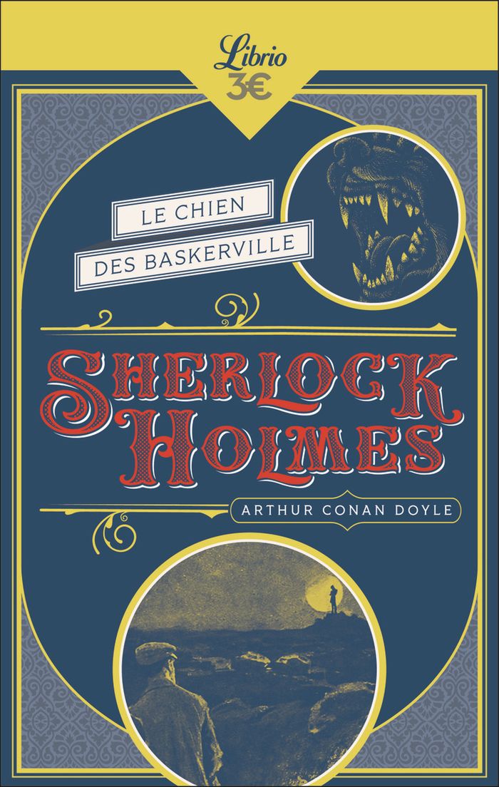 Couverture du livre « Le chien des Baskerville » de Arthur Conan Doyle, librairie Les Contes Infusés à Corte