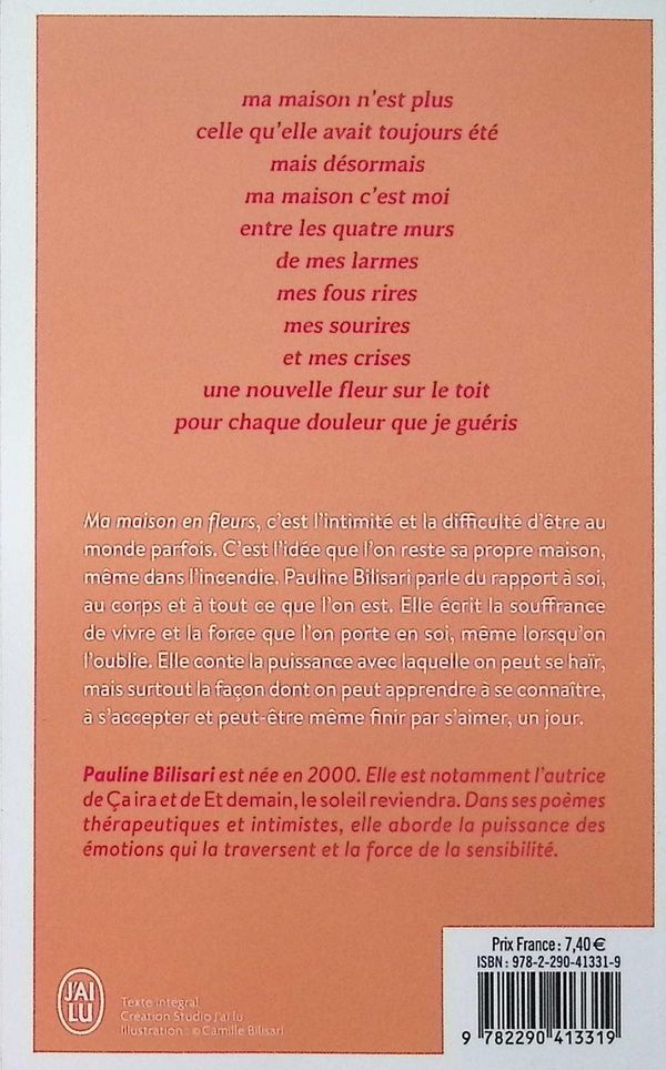 Quatrième de couverture de « Ma maison en fleurs : poèmes thérapeutiques »