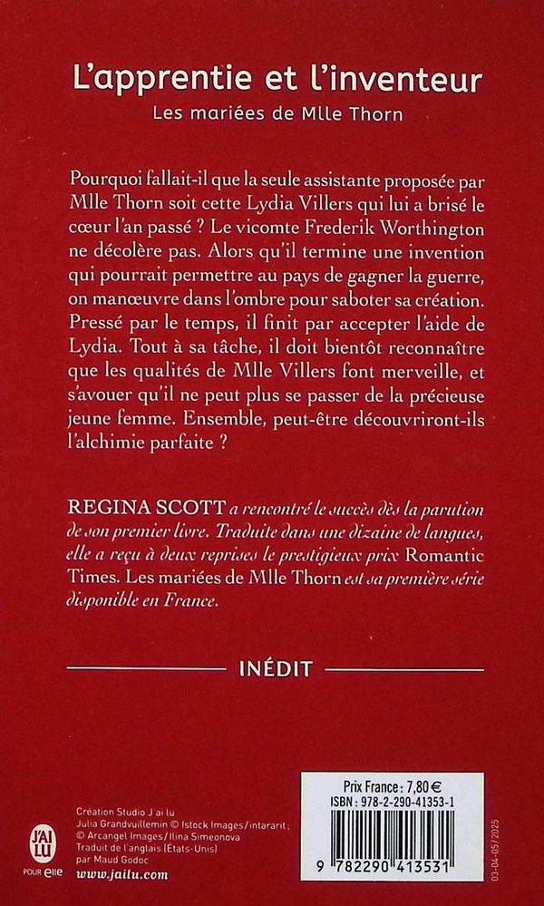 Quatrième de couverture de « L'apprentie et l'inventeur »