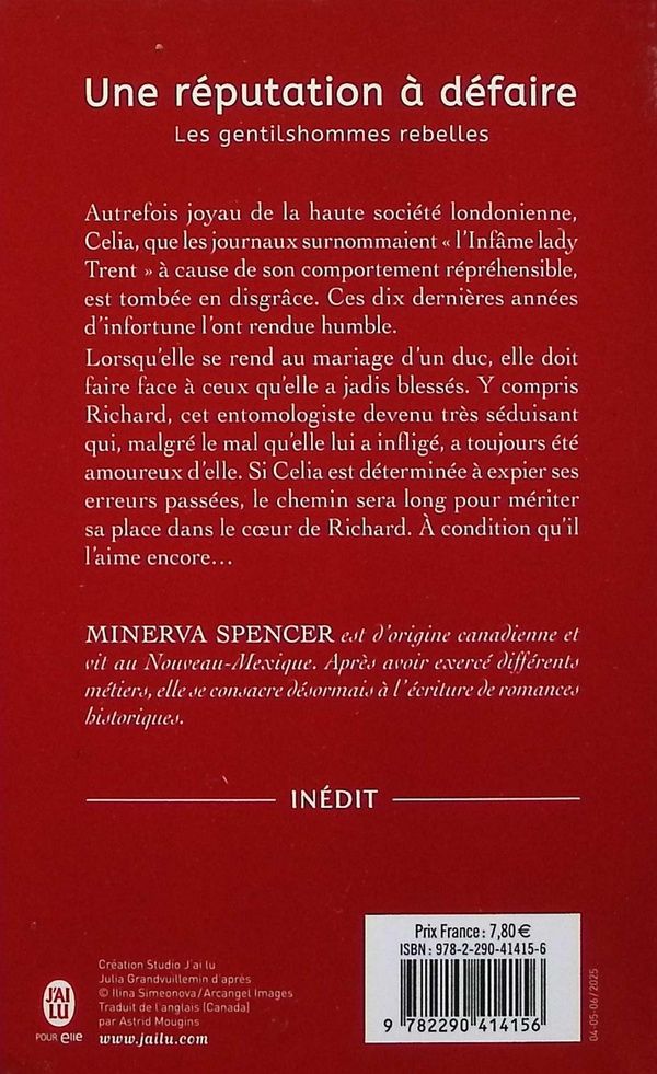 Quatrième de couverture de « Une réputation à défaire »