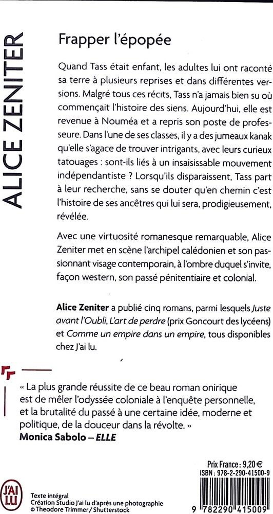 Quatrième de couverture de « FRAPPER L'EPOPEE »