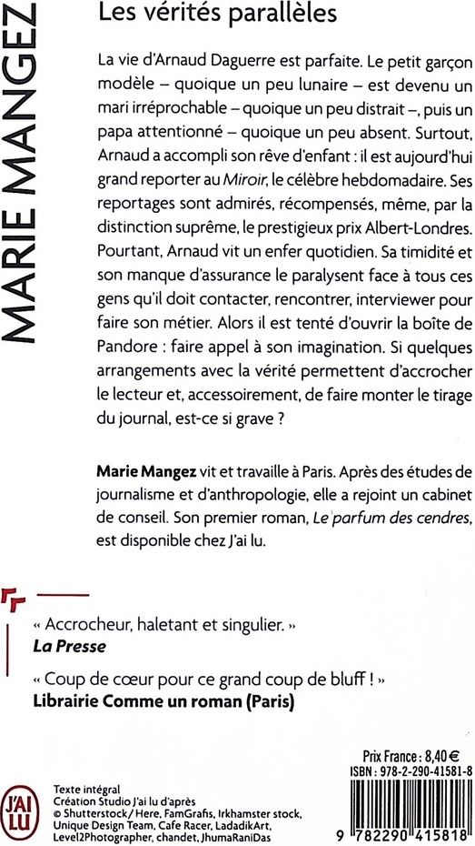 Quatrième de couverture de « Les vérités parrallèles »