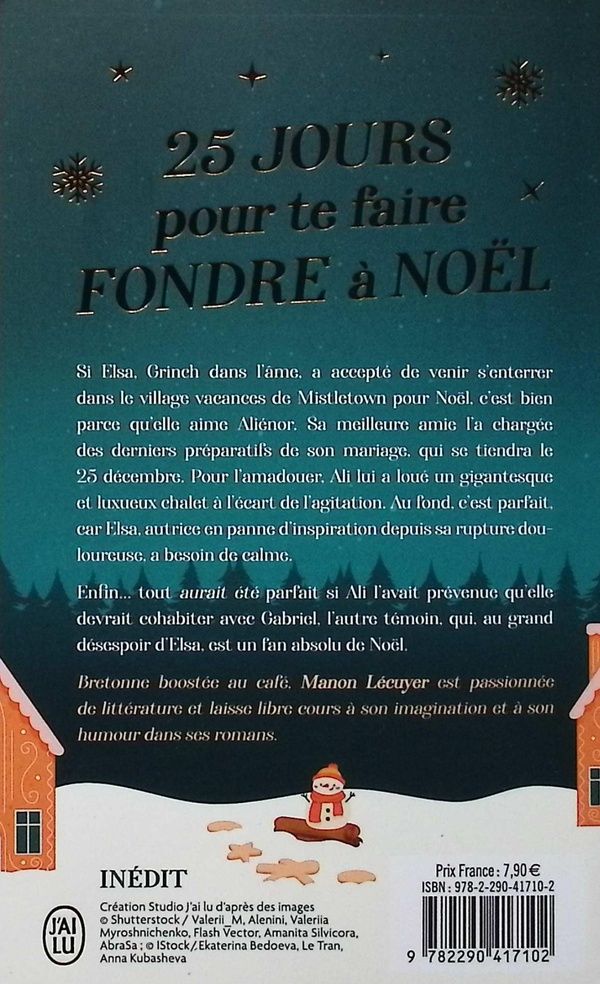 Quatrième de couverture de « 25 jours pour te faire fondre à Noël »