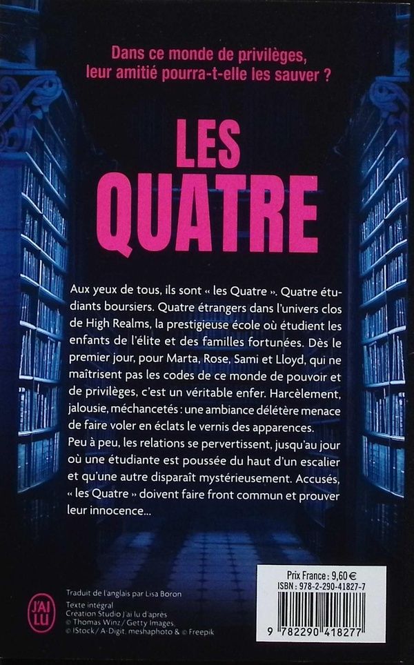 Quatrième de couverture de « LES QUATRE »