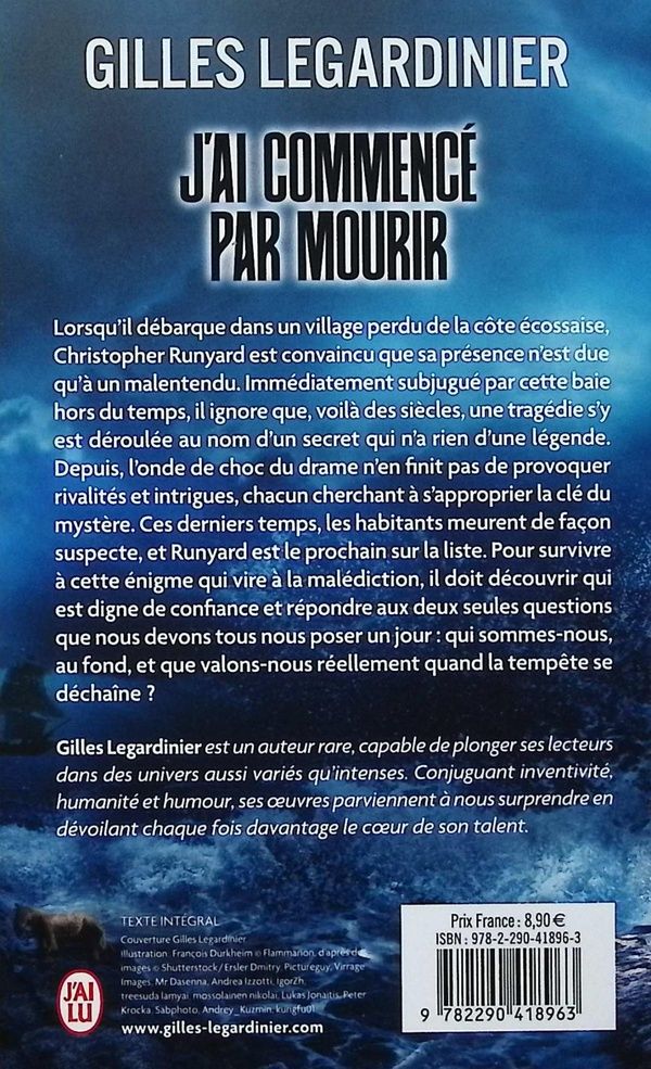 Quatrième de couverture de « J'ai commencé par mourir : roman »