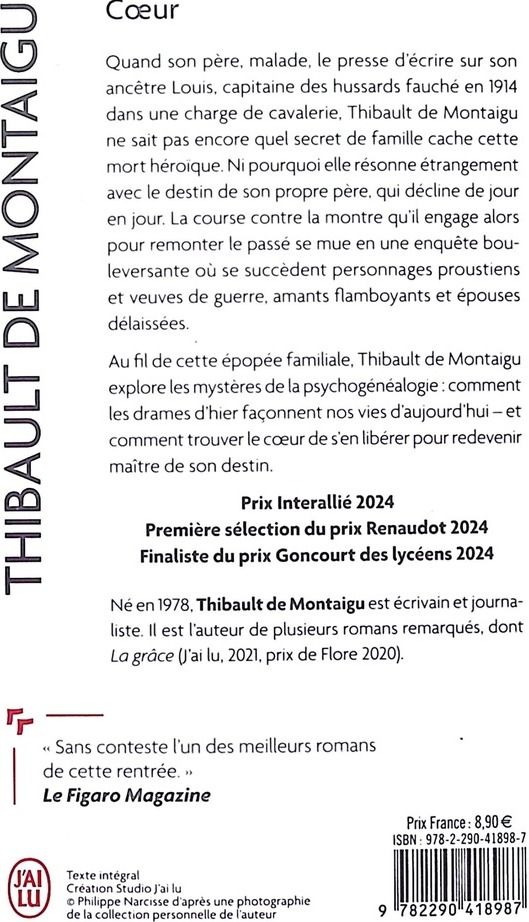 Quatrième de couverture de « Coeur : roman »