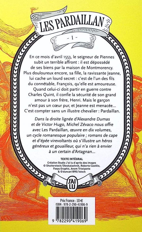 Quatrième de couverture de « Les Pardaillan : roman »