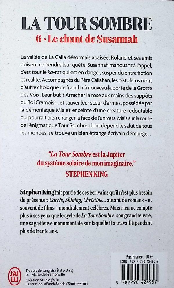 Quatrième de couverture de « Le chant de Susannah »