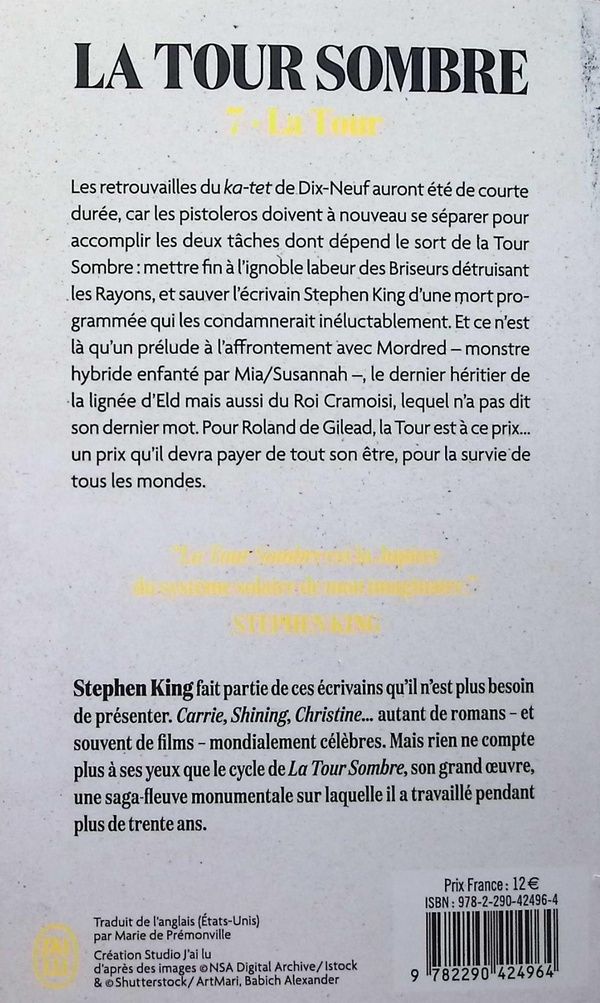 Quatrième de couverture de « La tour »