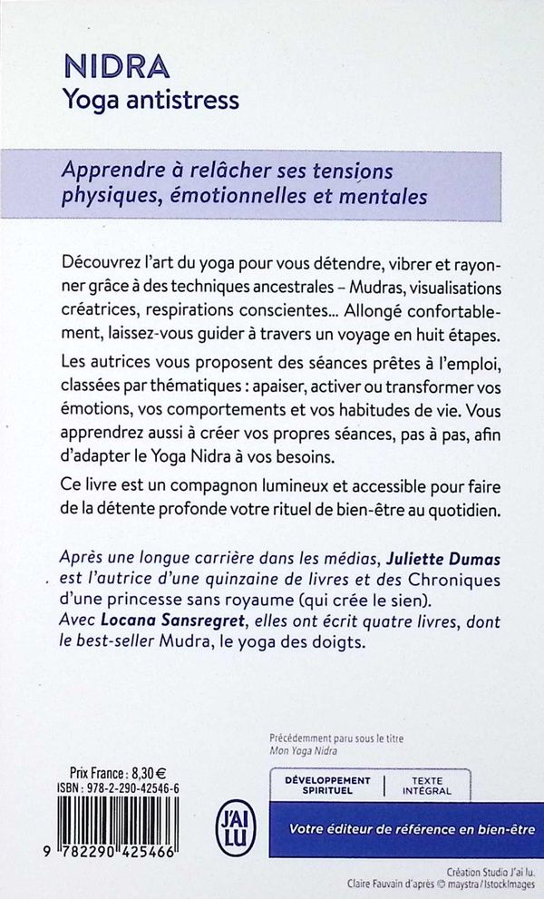 Quatrième de couverture de « Nidra : Yoga antistress »