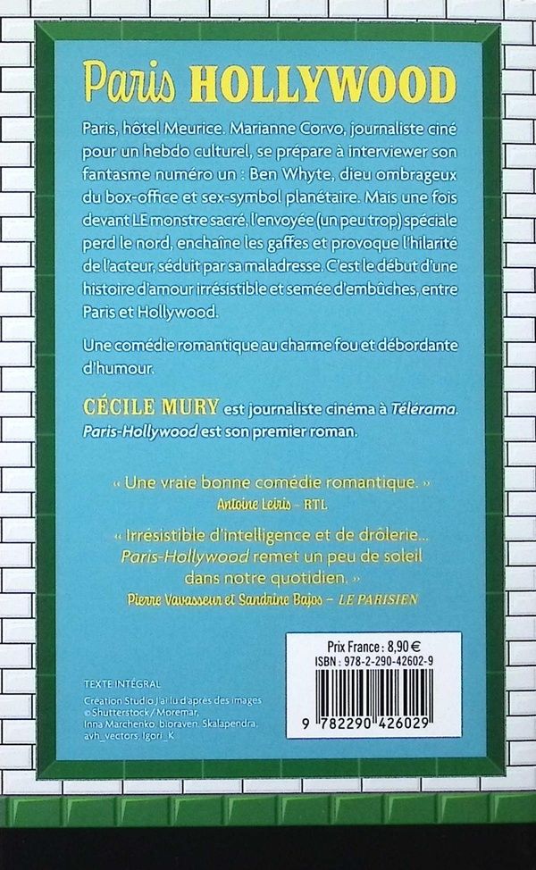 Quatrième de couverture de « Paris Hollywood »