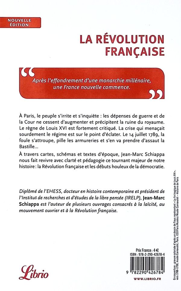 Quatrième de couverture de « La Révolution française : 1789-1799 »