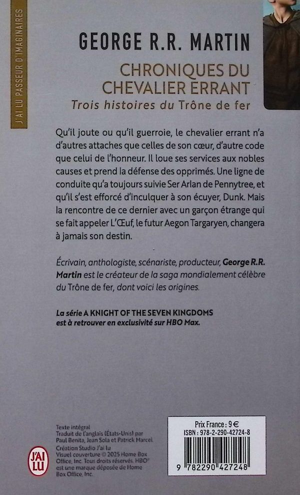 Quatrième de couverture de « Chroniques du chevalier errant »