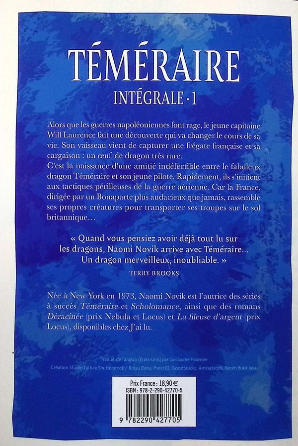 Quatrième de couverture de « TEMERAIRE - L'INTEGRALE - VOL01 »