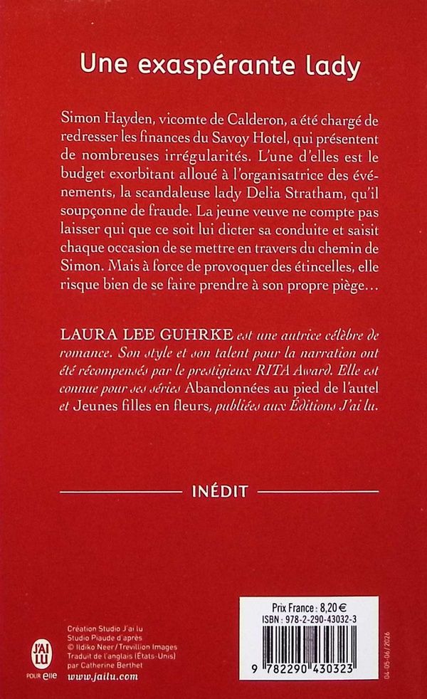 Quatrième de couverture de « Une exaspérante lady »
