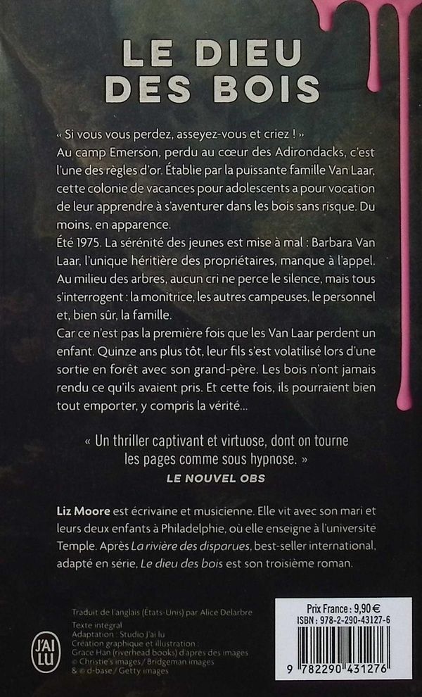 Quatrième de couverture de « LE DIEU DES BOIS - LAUREAT GRAND PRIX DES LECTRICES ELLE - POLICIER »