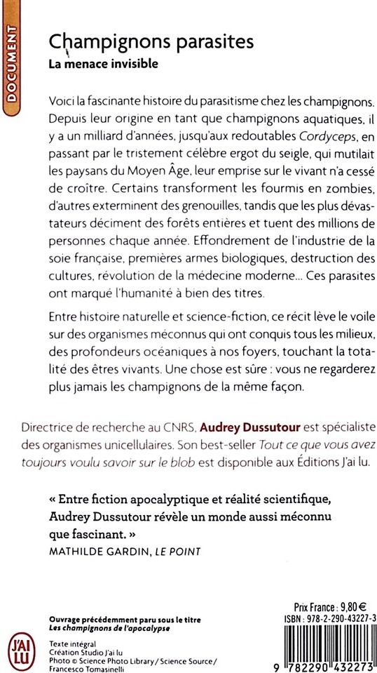 Quatrième de couverture de « Champignons parasites : La menace invisible »